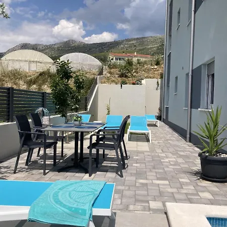 Palma And Luxury Penthouse For A Family With Swiming Pool,parking,terrace,panoramic View At The Sea,podstrana Podstrana